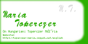 maria toperczer business card